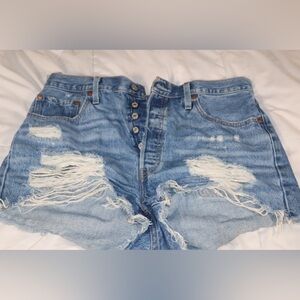 Levi's Blue 501 Denim Jean Shorts